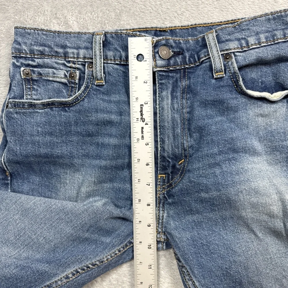Levis 513 Jeans Mens‎ 30x30 (Fits 30X29) Blue Slim Straight Stretch Denim